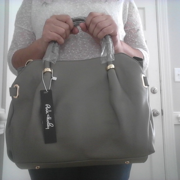 LAST ONE! Pink Haley Beatrice Tote in Gray - Picture 1 of 7